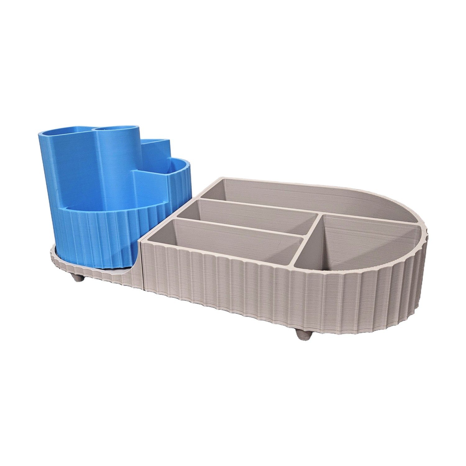 Organizador de Maquiagem Giratório com Porta-Pincéis
